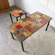 Pair of glazed ceramic coffee tables