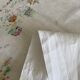 Square tablecloth embroidery naïve hand multicolored - linen threads - 110x110 cm