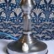 Silver metal lamp & glass cylinders from the 1940s