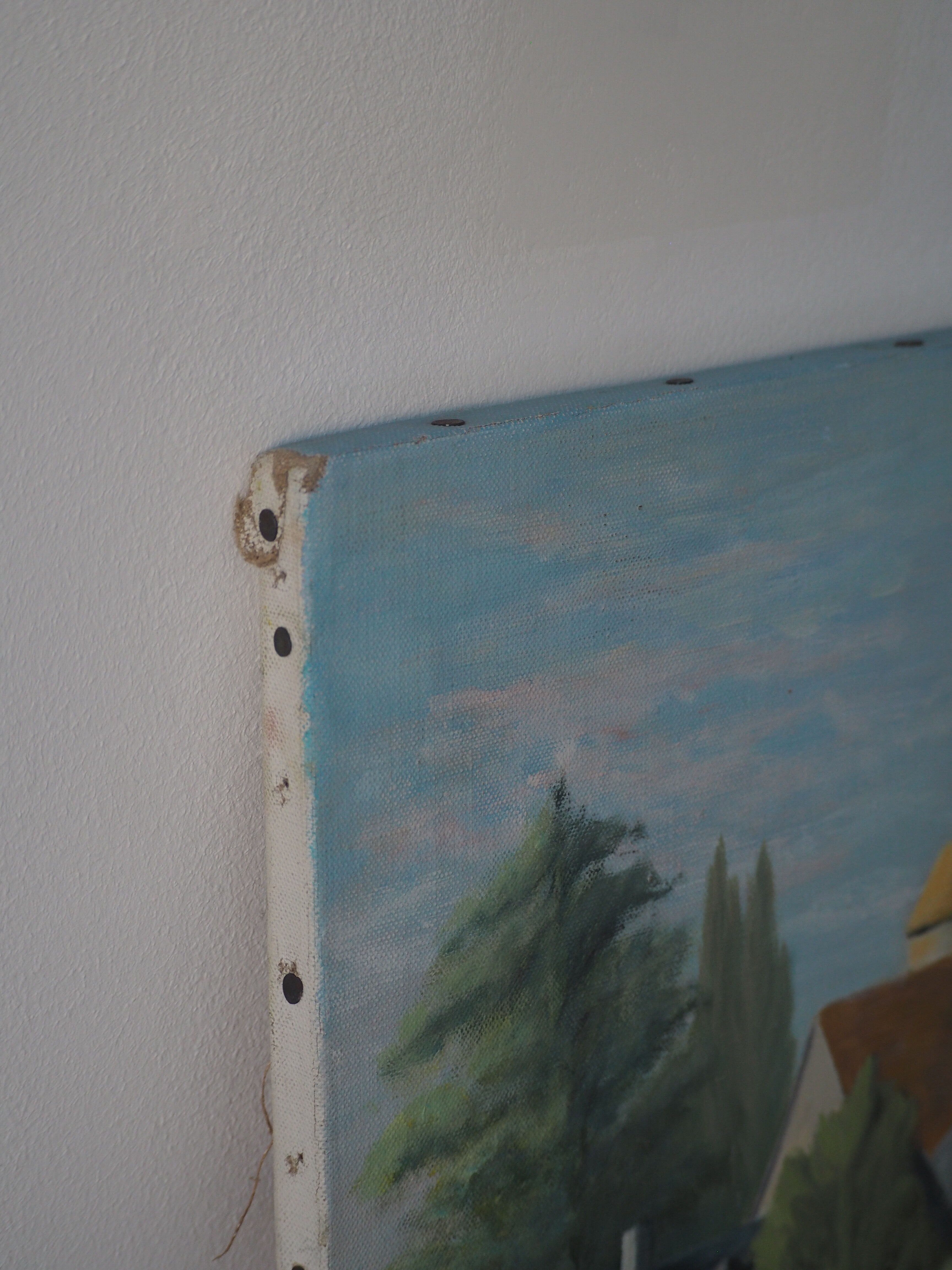 Oil on landscape canvas