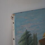 Oil on landscape canvas