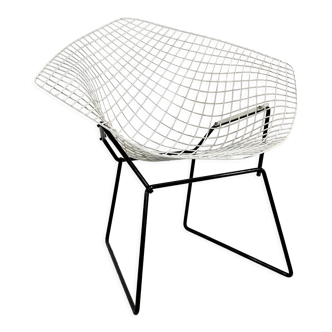 Black and white Diamond armchair by Harry Bertoia for Knoll, 1960