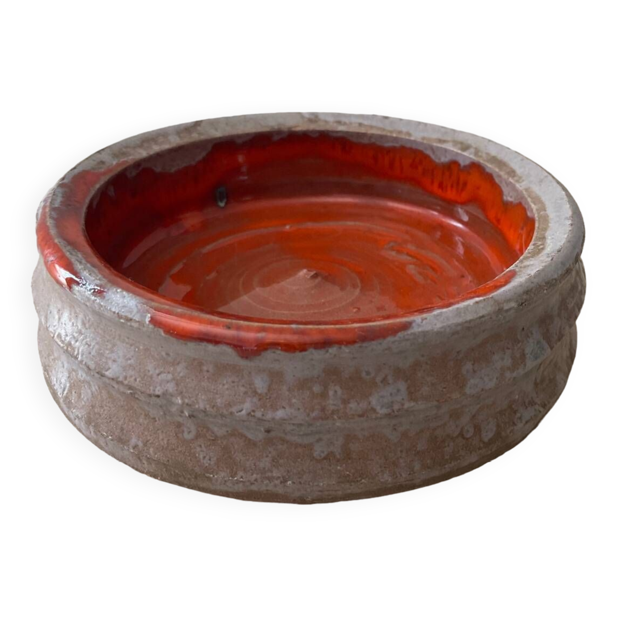 Vintage enamelled terracotta pocket tray