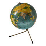 Globe terrestre mappemonde métal Cartes Tarides Paris vintage