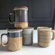 Set of brutalist mugs ''Buchan ceramics Scotland'' from the 1970s.