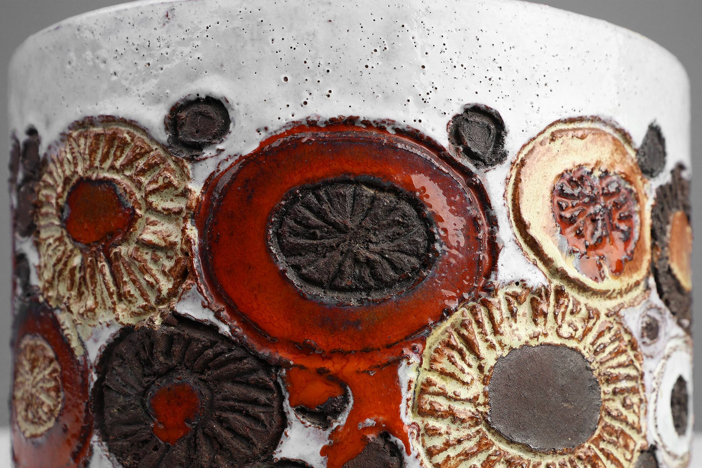 Signed Perignem Ceramic Vase, Belgium, circa 1960