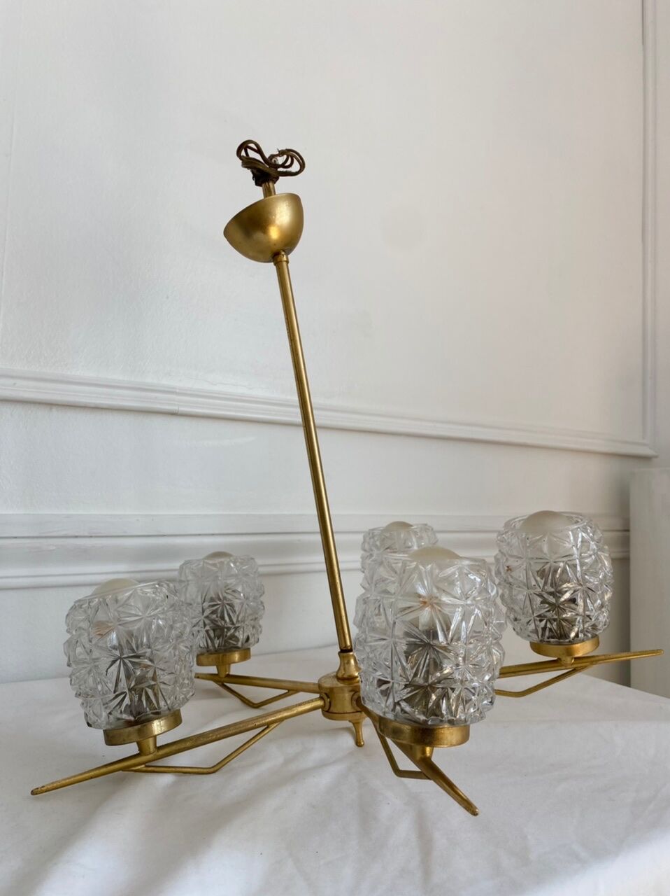 Lustre vintage à 5 feux