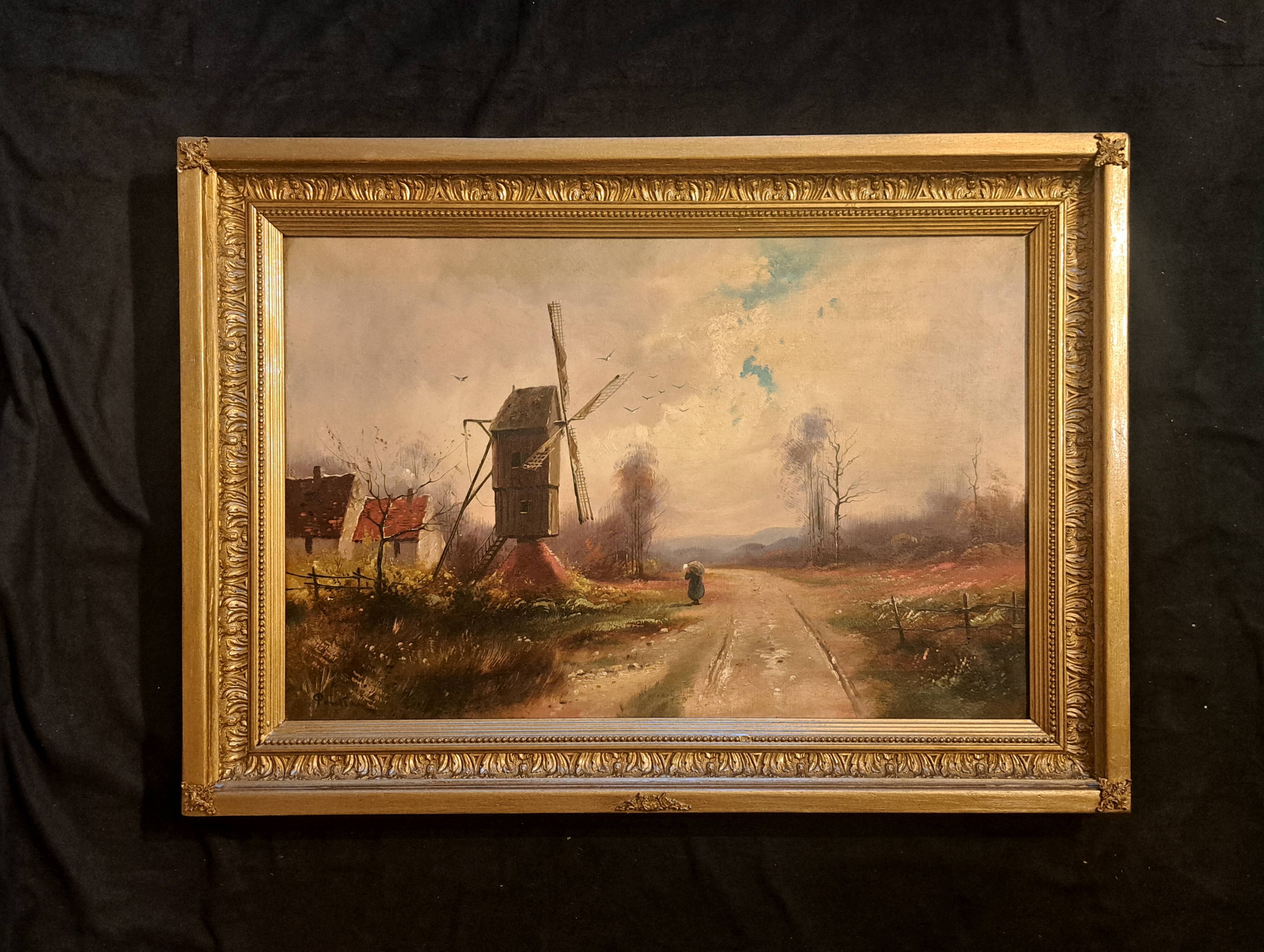 Tableau impressionniste signé - Huile sur toile, École normande 1930