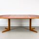 Danish Round Teak Dining Table with Extensions by Gudme Møbelfabrik, 1970s