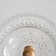 Vintage transparent crystal glass decorative plate, Italy, 1960s.