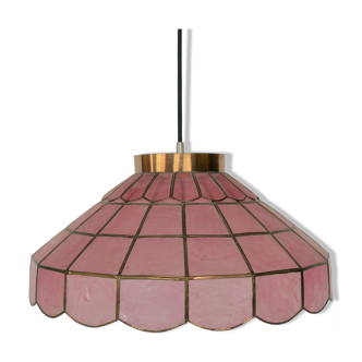 Suspension vintage en nacre rose