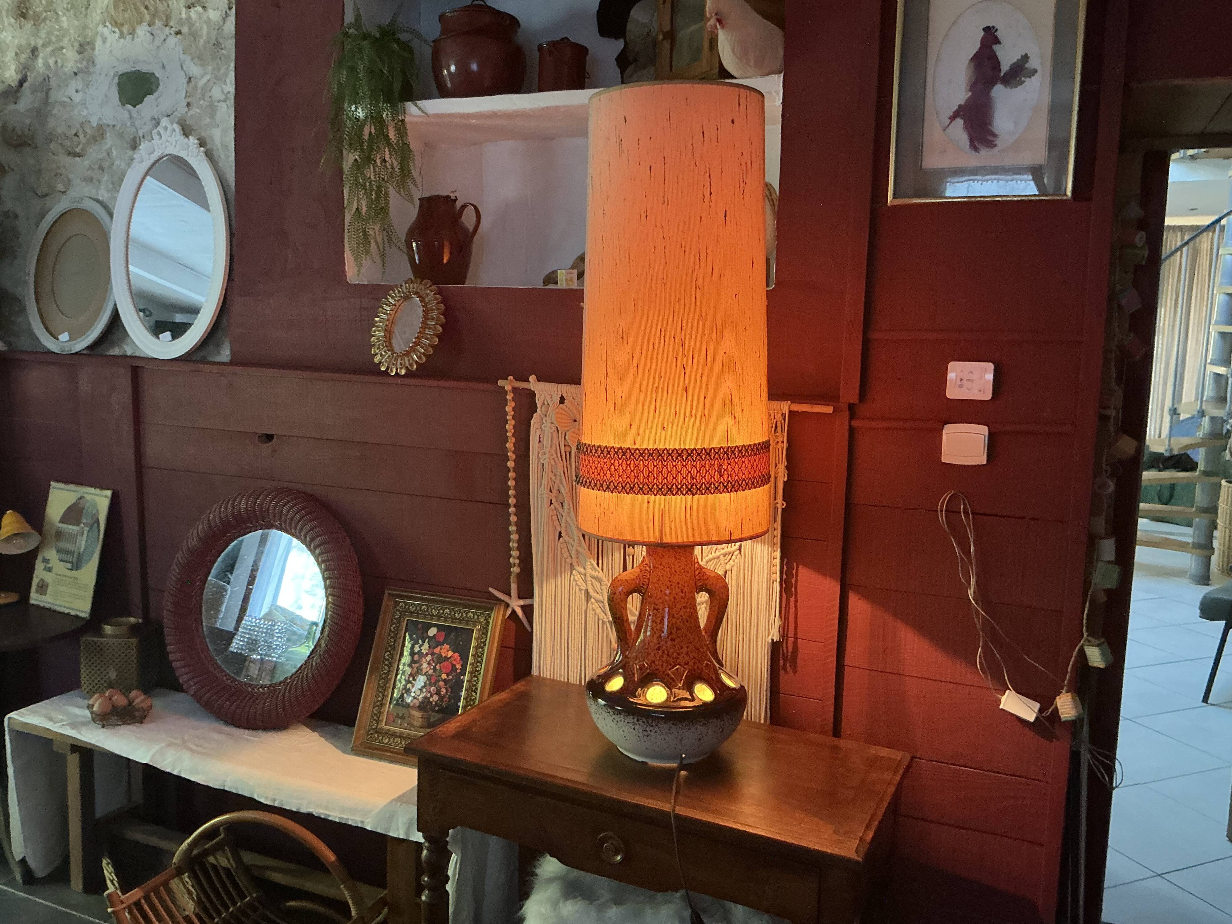 Lampe de sol vintage en céramique