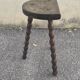 Turned wooden tripod stool 1960