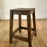 1950s wooden workshop stool