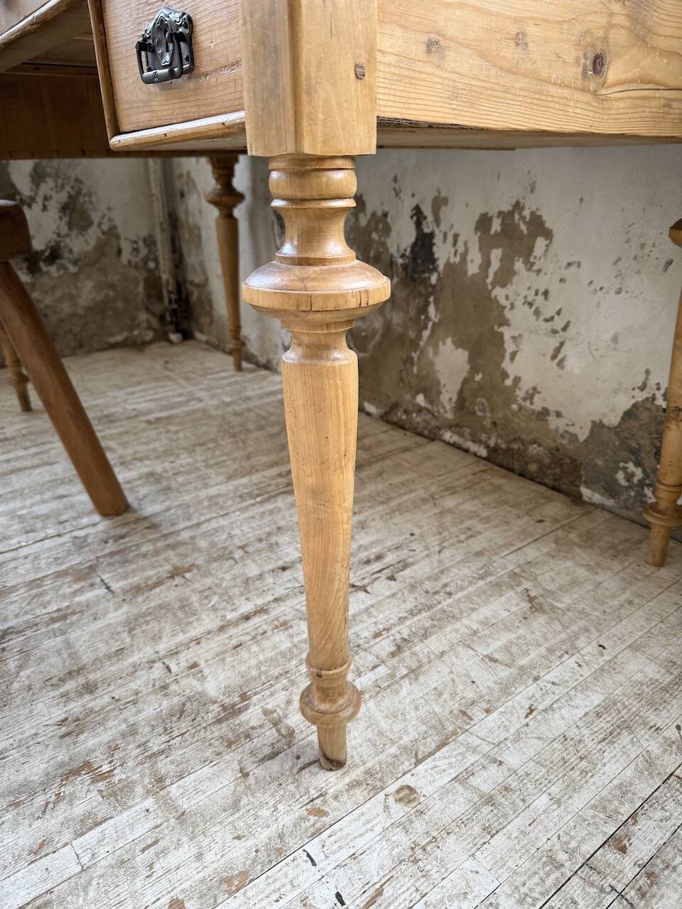 Blonde walnut desk and pine top 1900