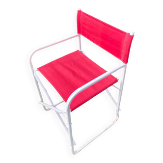 Chaise pliante rouge vintage