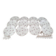 Lot de 12 assiettes à dessert en porcelaine Lourioux Foëcy France décor floral et doré