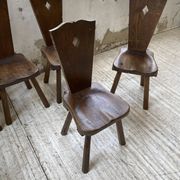 Solid oak chairs Savoyard cap popular art