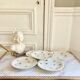 Set de 5 assiettes à dessert décor fleurs