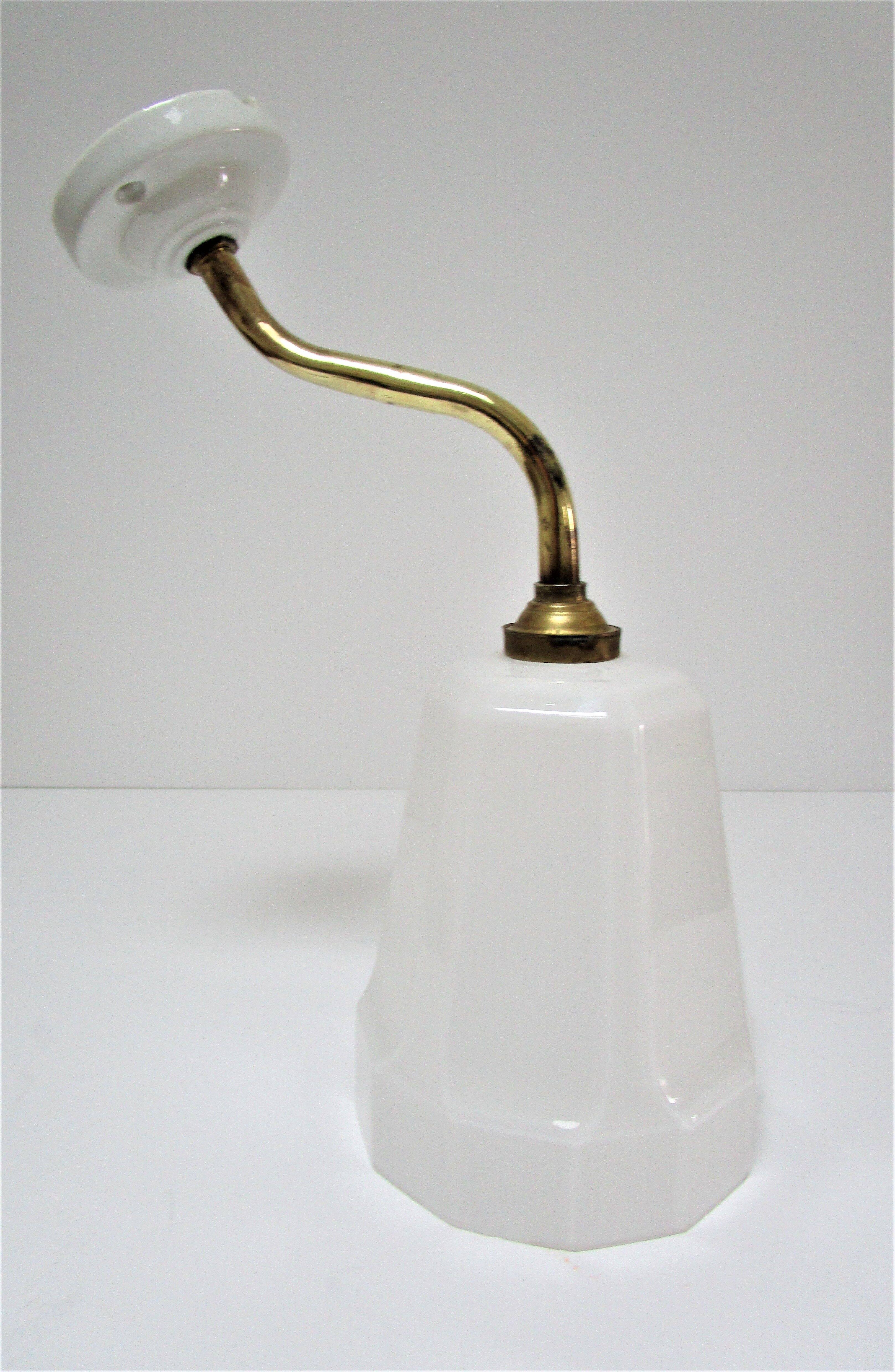 Art Deco porcelain opaline brass 30s
