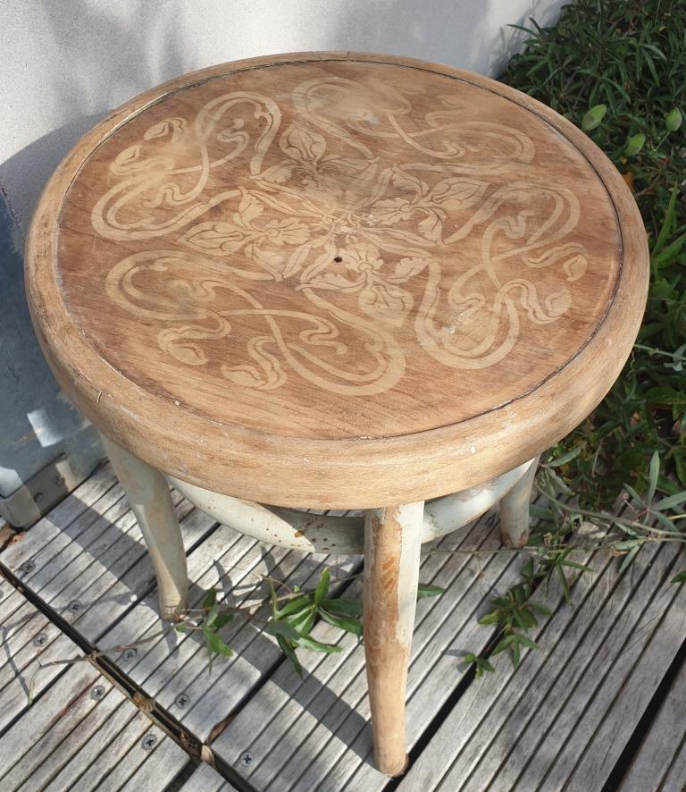Fischel art nouveau motif estaminet tabouret