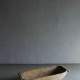 Large Wabi Sabi Carved Wood Bowl