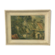 Signed oil on canvas bucolic landscape