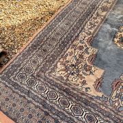 Vintage Persian Moud Carpet Handwoven Wool 240x160 Iran Oriental Old Salon