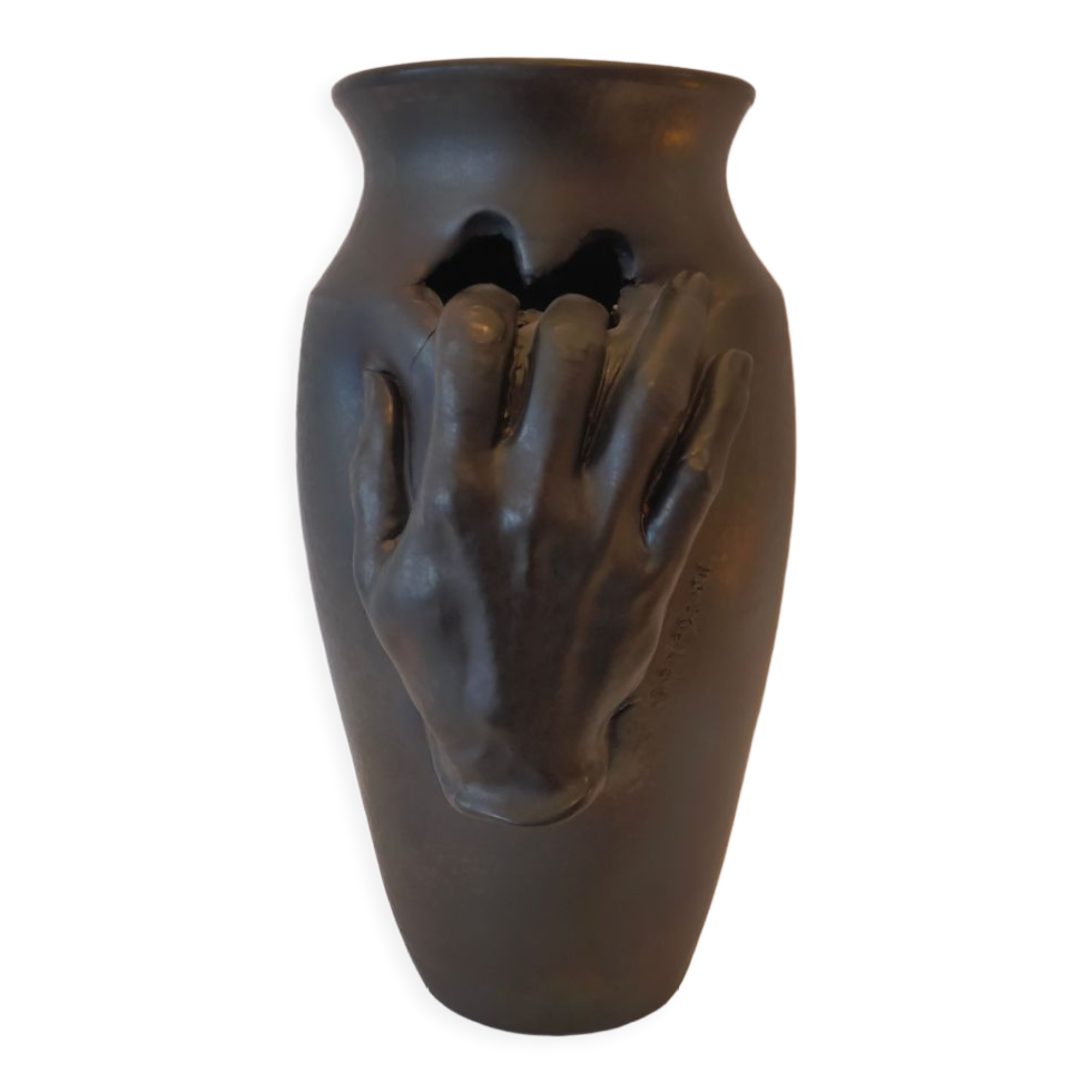 Vase en céramique, circa 50/60, signé