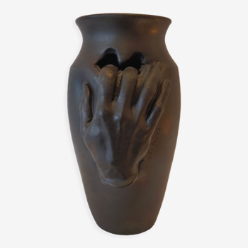 Vase en céramique, circa 50/60, signé