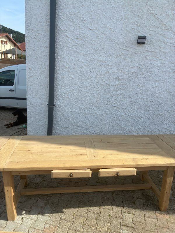 Solid oak farmhouse table