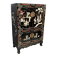 Chinoiserie-style cabinet. Inlaid with steatite, jade, marble, and ivory.