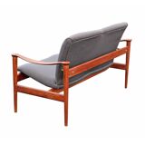 Loveseat 711 sofa by Fredrik Kayser for Vatne Lenestolfabrikk, 1960