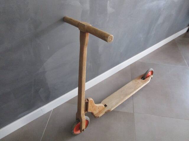 Old wooden scooter