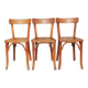 3 old wooden bistro chairs by Baumann