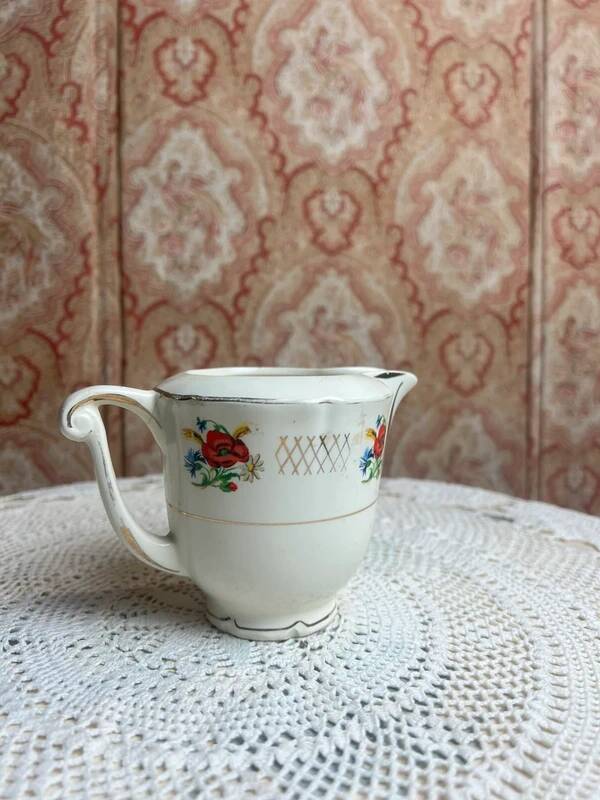 Vintage hand-painted porcelain milk jug/pitcher