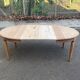 Renovated Louis Philippe round extendable dining table from the 18th century, 205cm.