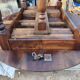 19th-century walnut drop-leaf table.