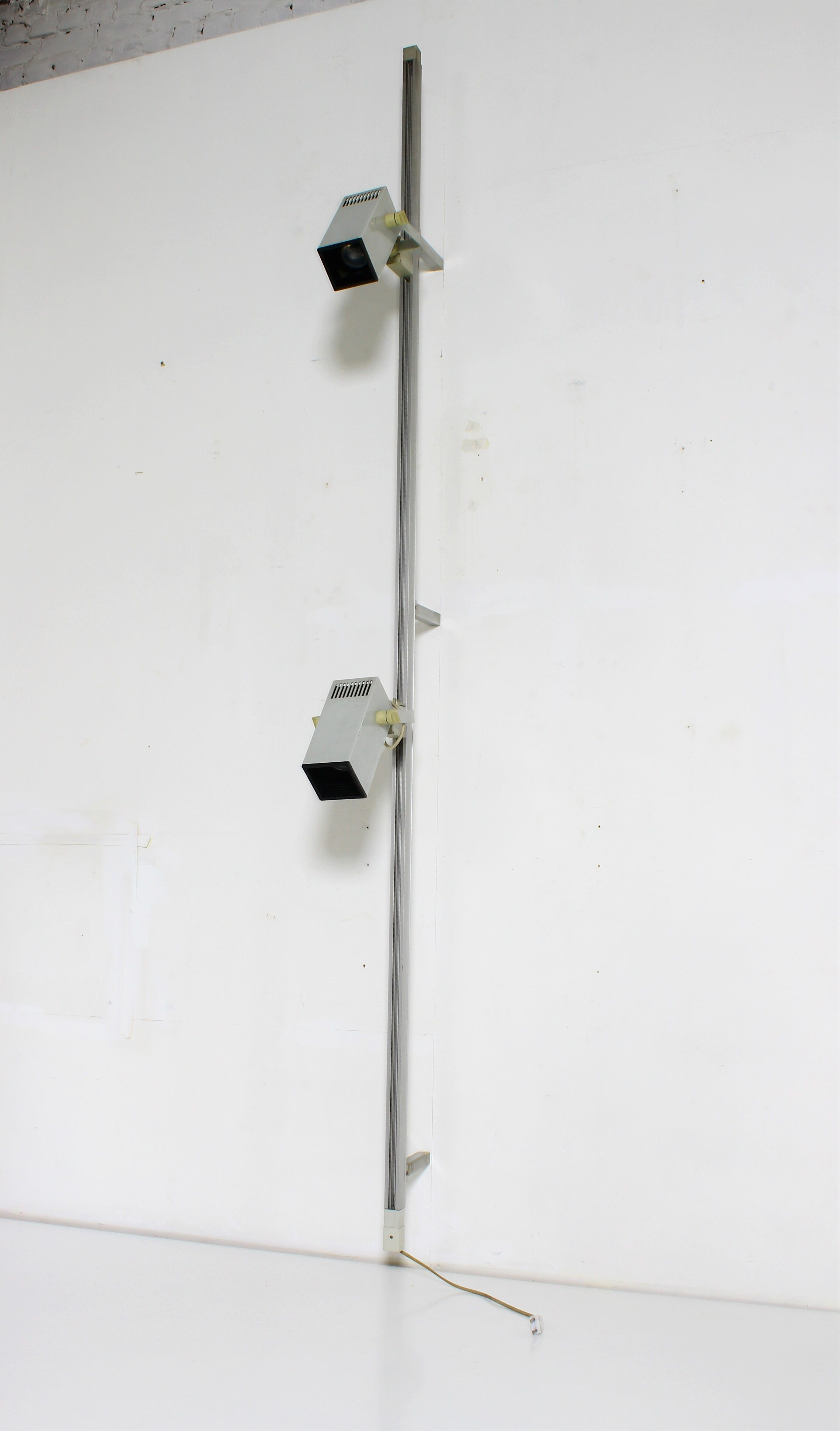 Pair of vintage wall lamps with 2 spotlights, 70s.