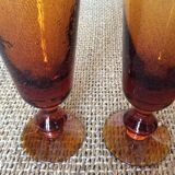 6 bubbled glasses