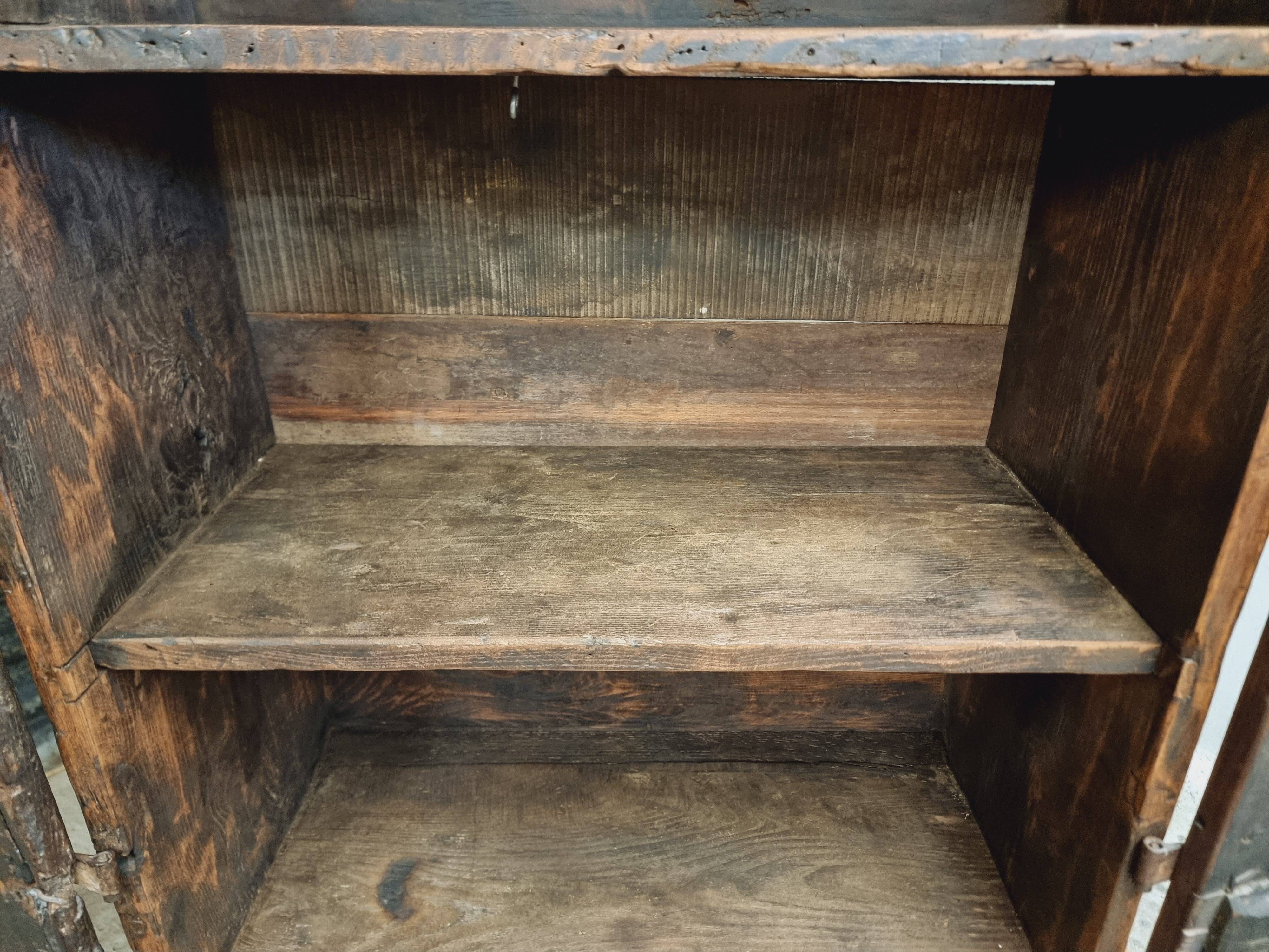 Antique Spanish cabinet chestnut 18th century 88 x 190 cm