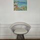 Huile sur toile paysage de port fleuri