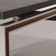 Table basse en ardoise, chrome et bois, 1970 Danemark