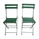 Pair of folding garden chairs