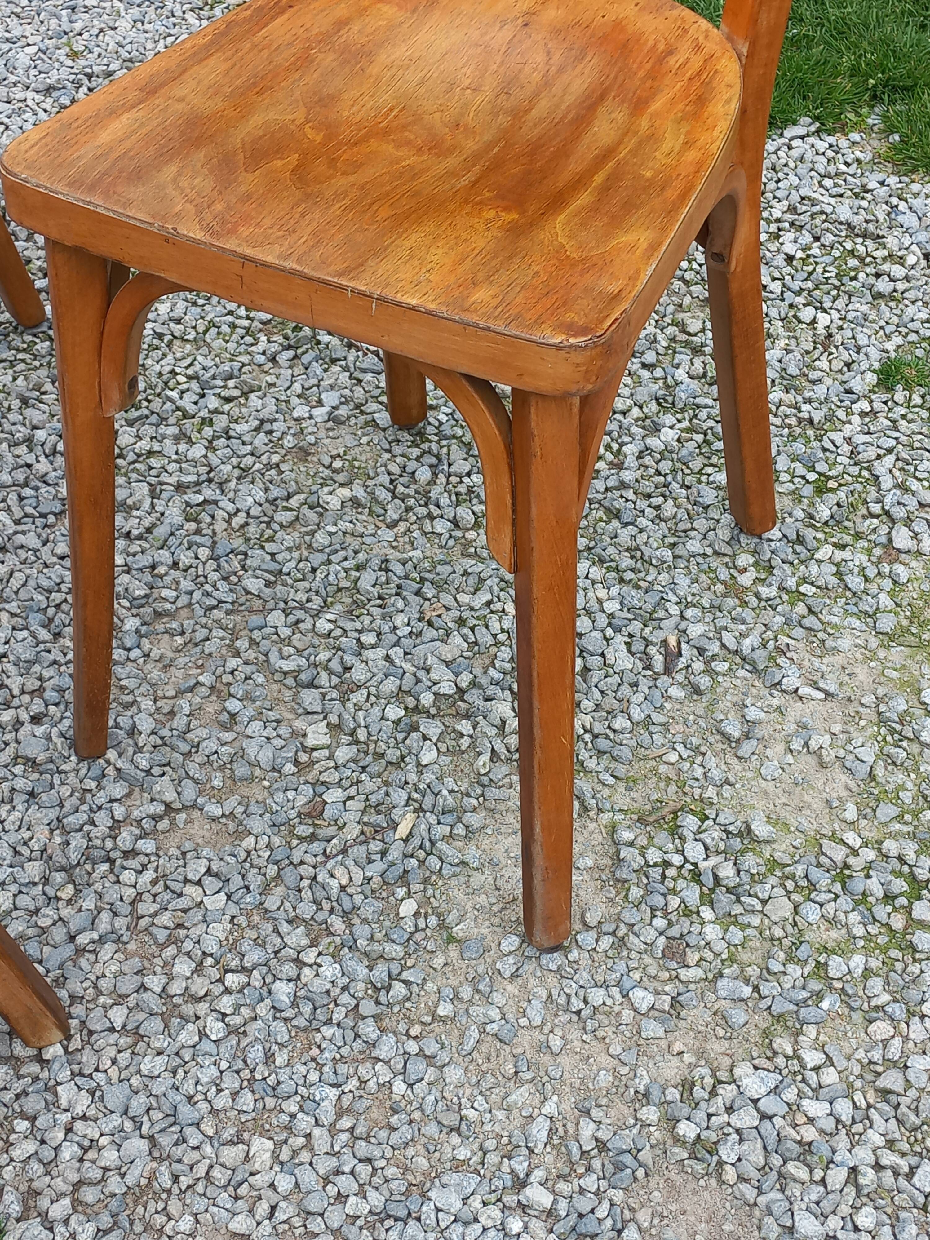 Set of 6 1950s bistro chairs