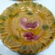 Lot of 5 plates in barbotine sarreguemines decor fruits