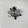 Silver metal snowflake candle holder