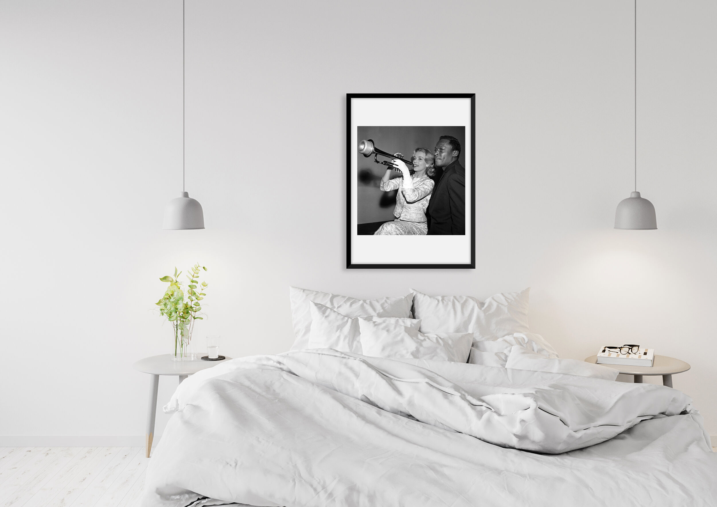 Jeanne Moreau and Miles Davis in 1957