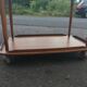 Rolling bar serving table in solid elm by Ercol, England, circa 1960