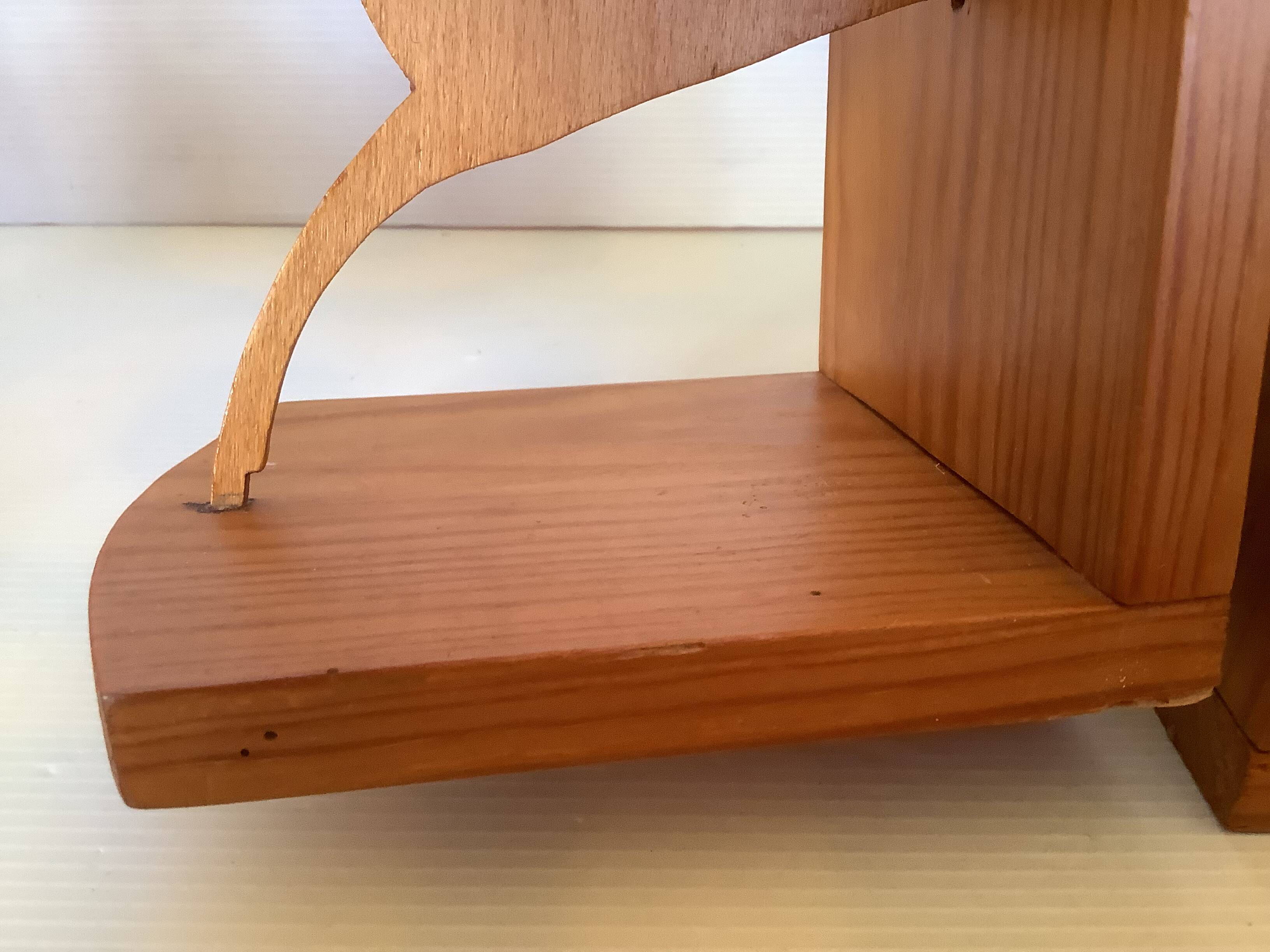 Pair of zoomorphic reindeer wooden bookends